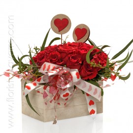 Box of roses "Amour"